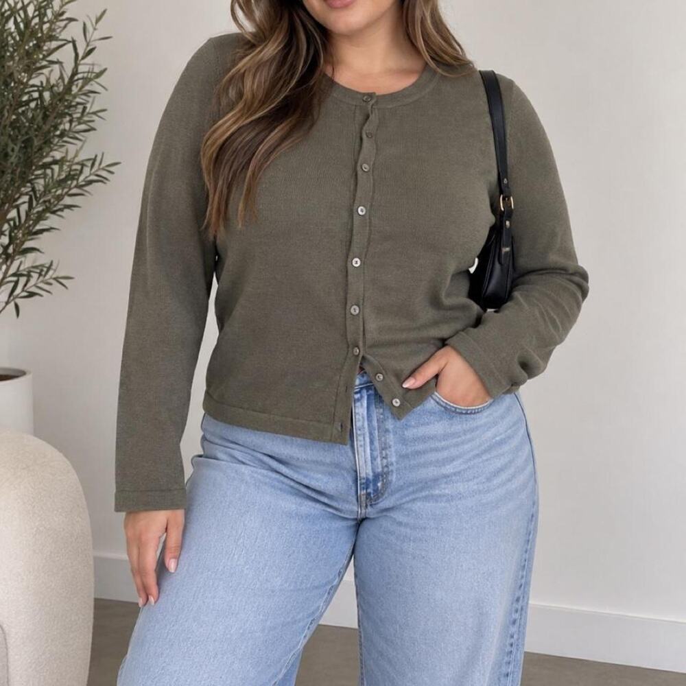 Sndys olive green cardigan in